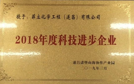 2018年度科技進(jìn)步企業(yè)